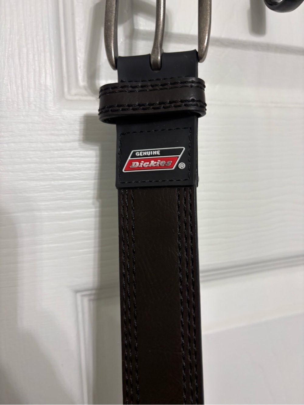 Dickies Men's Genuine Black Leather Belt
